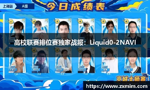 高校联赛排位赛独家战报：Liquid0-2NAVI